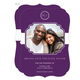 Purple Initial Connection Photo Save the Date Cards Image 1 of 6